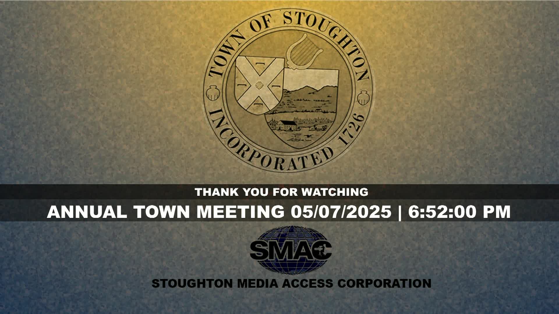 Thumbnail image for Annual Town Meeting 2025: Night 2 5/7/25_LIVE