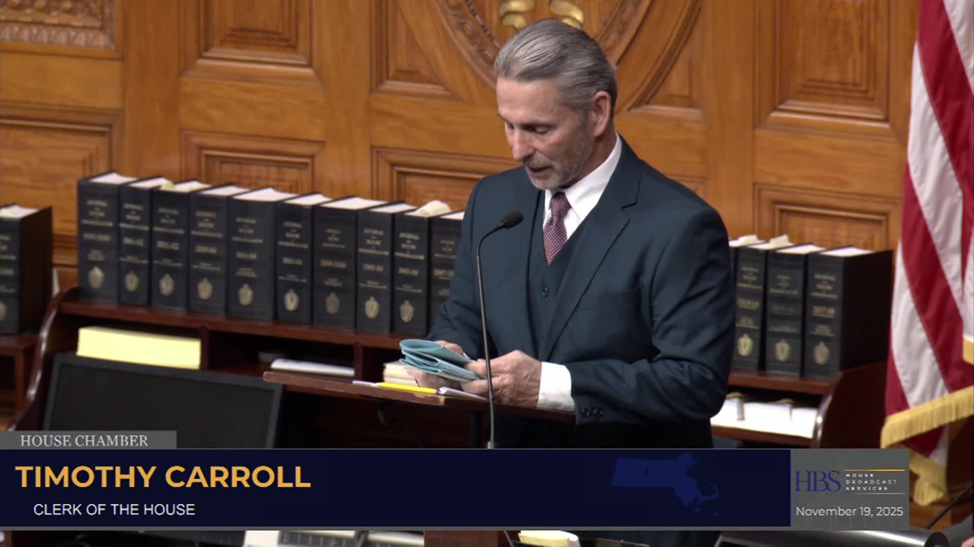 MA House of Representatives Formal Session: November 19th, 2025