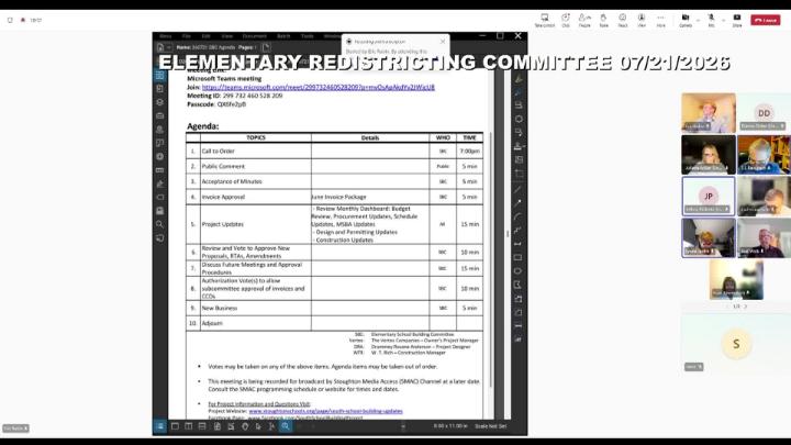 Thumbnail image for Elementary School Building Committee: 7/21/2026