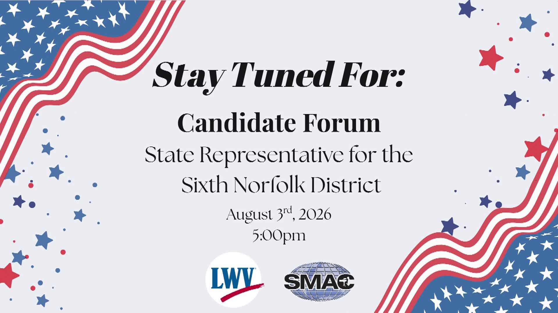 Thumbnail image for LIVE League of Women Voters Debates: State Representative and State Senator